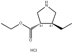 Ethyl trans-4-ethylpyrrolidine-3-carboxylate hydrochloride Structure