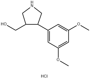 [4-(3,5-Dimethoxyphenyl)pyrrolidin-3-yl]methanol hydrochloride Structure