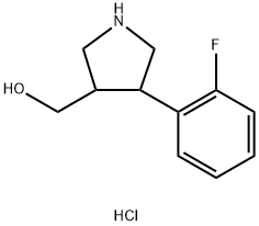 (4-(2-Fluorophenyl)pyrrolidin-3-yl)methanol hydrochloride Structure