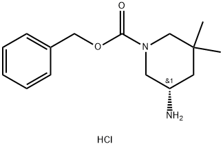 Benzyl (S)-5-amino-3,3-dimethylpiperidine-1-carboxylate hydrochloride 구조식 이미지