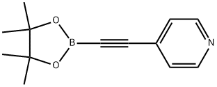 4-(4,4,5,5-Tetramethyl-[1,3,2]dioxaborolan-2-ylethynyl)-pyridine Structure