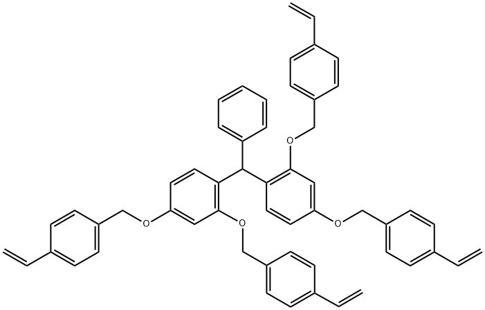 1,1′-(Phenylmethylene)bis[2,4-bis[(4-ethenylphenyl)methoxy]benzene Structure