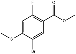 Methyl 5-bromo-2-fluoro-4-(methylthio)benzoate Structure