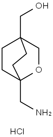 [1-(aminomethyl)-2-oxabicyclo[2.2.2]octan-4-yl]methanol hydrochloride 구조식 이미지