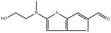 Thieno[3,2-b]thiophene-2-carboxaldehyde, 5-[(2-hydroxyethyl)methylamino]- Structure