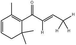 2-Buten-1-one-2,4,4,4-d4, 1-(2,6,6-trimethyl-1,3-cyclohexadien-1-yl)-, (2E)- (9CI) Structure