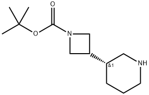 (R)-tert-butyl 3-(piperidin-3-yl)azetidine-1-carboxylate 구조식 이미지