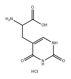 2-amino-3-(2,4-dioxo-1,2,3,4-tetrahydropyrimidin-
5-yl)propanoic acid hydrochloride Structure