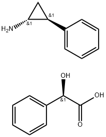 Benzeneacetic acid, α-hydroxy-, (αR)-, compd. with (1R,2S)-2-phenylcyclopropanamine (1:1) Structure