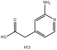 4-Pyridineacetic acid, 2-amino-, hydrochloride (1:2) Structure