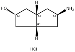 rel-(2r,3aR,5r,6aS)-5-Aminooctahydropentalen-2-ol hydrochloride Structure