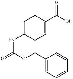 4-Benzyloxycarbonylamino-cyclohex-1-enecarboxylic acid Structure