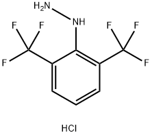 Hydrazine, [2,6-bis(trifluoromethyl)phenyl]-, hydrochloride (1:1) Structure