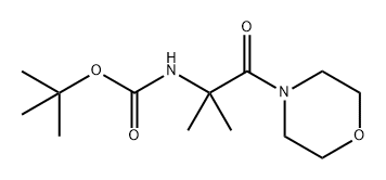 tert-butyl (2-methyl-1-morpholino-1-oxopropan-2-yl)carbamate Structure