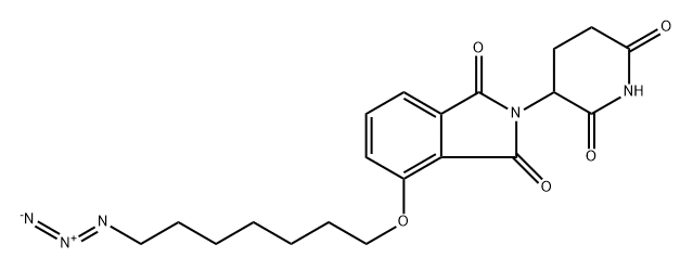 4-((7-azidoheptyl)oxy)-2-(2,6-dioxopiperidin-3-yl)isoindoline-1,3-dione 구조식 이미지