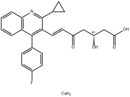 Pitavastatin 5-Oxo Impurity  Calcium Salt 구조식 이미지