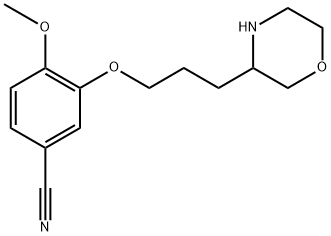 4-Methoxy-3-(3-(morpholin-3-yl)propoxy)benzonitrile Structure