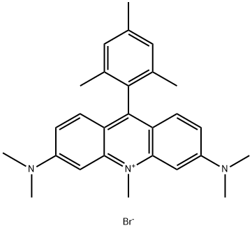 3,6-Bis(dimethylamino)-9-mesityl-10-methylacridin-10-ium bromide Structure
