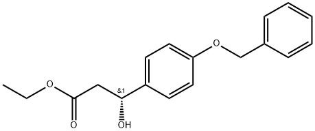 Benzenepropanoic acid, β-hydroxy-4-(phenylmethoxy)-, ethyl ester, (βR)- Structure
