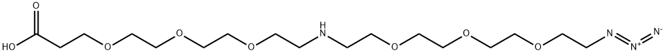 N-(Azido-PEG3)-NH-PEG3-acid HCl salt Structure