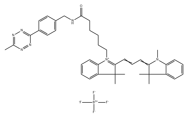 Cy3 methyltetrazine Structure