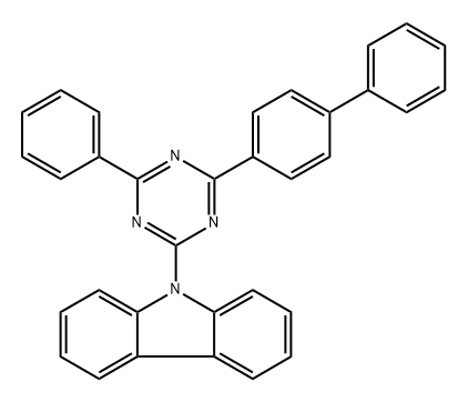 9-(4-([1,1'-biphenyl]-4-yl)-6-phenyl-1,3,5-triazin-2-yl)-9H-carbazole Structure