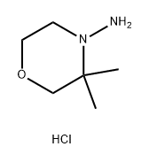 4-Morpholinamine, 3,3-dimethyl-, dihydrochloride Structure