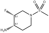 (3R,4S)-3-fluoro-1-(methanesulfonyl)piperidin-4-amine Structure