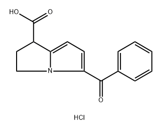 1H-Pyrrolizine-1-carboxylic acid, 5-benzoyl-2,3-dihydro-, hydrochloride (1:1) Structure