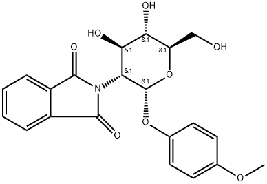 α-D-Glucopyranoside, 4-methoxyphenyl 2-deoxy-2-(1,3-dihydro-1,3-dioxo-2H-isoindol-2-yl)- 구조식 이미지