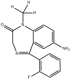 7-Aminoflunitrazepam-d3 (N-methyl-d3) 구조식 이미지