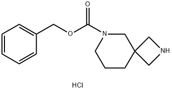 2,6-Diaza-spiro[3.5]nonane-6-carboxylic acid benzyl ester hydrochloride Structure