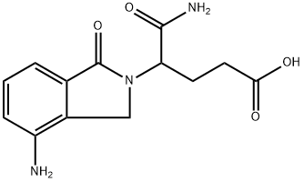 2H-Isoindole-2-butanoic acid, 4-amino-γ-(aminocarbonyl)-1,3-dihydro-1-oxo- 구조식 이미지