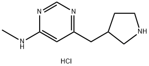 N-Methyl-6-(pyrrolidin-3-ylmethyl)pyrimidin-4-amine hydrochloride Structure