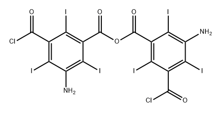 Benzoic acid, 3-amino-5-(chlorocarbonyl)-2,4,6-triiodo-, anhydride with 3-amino-5-(chlorocarbonyl)-2,4,6-triiodobenzoic acid Structure