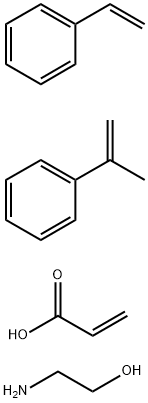 2-Propenoic acid polymer with ethenylbenzene and (1-methylethenyl)benzene, compd. with 2-aminoethanol Structure