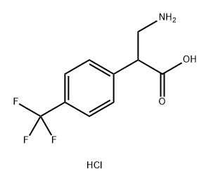 3-amino-2-[4-(trifluoromethyl)phenyl]propanoic
acid hydrochloride Structure