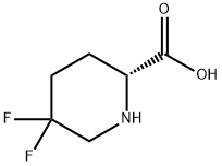 (2R)-5,5-Difluoro-2-piperidinecarboxylic acid Structure