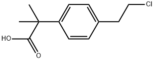 Benzeneacetic acid, 4-(2-chloroethyl)-α,α-dimethyl- 구조식 이미지