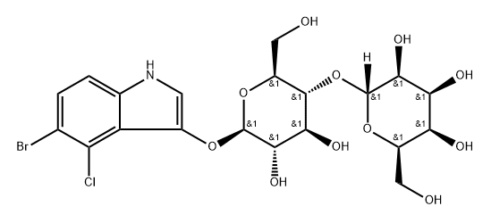 5-Bromo-4-chloro-3-indolyl b-D-lactopyranoside Structure