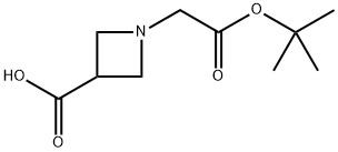 1-Azetidineacetic acid, 3-carboxy-, 1-(1,1-dimethylethyl) ester Structure