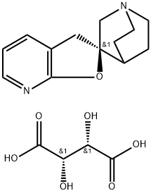 Spiro[1-azabicyclo[2.2.2]octane-3,2'(3'H)-furo[2,3-b]pyridine], (2'R)-, (2S,3S)-2,3-dihydroxybutanedioate (1:1) (9CI) 구조식 이미지