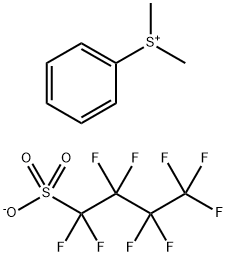 dimethyl(phenyl)sulfanium nonafluorobutane-1-sulfonate 구조식 이미지