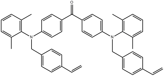bis[4-[(2,6-dimethylphenyl)[(4-ethenylphenyl)methyl]amino]phenyl] methanone Structure