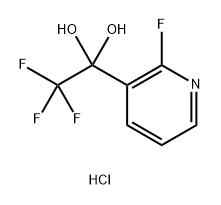 2,2,2-Trifluoro-1-(2-fluoropyridin-3-YL)ethane-1,1-diol hcl 구조식 이미지