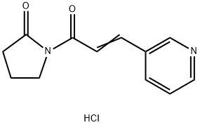 2-Pyrrolidinone, 1-[1-oxo-3-(3-pyridinyl)-2-propen-1-yl]-, hydrochloride (1:1) Structure