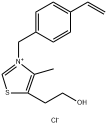 3-[(4-ethenylphenyl)methyl]-5-(2-hydroxyethyl)-4-methylthiazolium chloride Structure