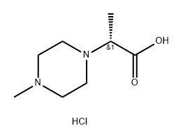 (R)-2-(4-Methylpiperazin-1-yl)propanoic acid hydrochloride 구조식 이미지