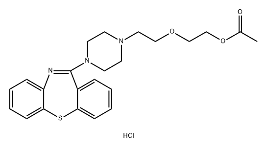Quetiapine Impurity A HCl (Quetiapine O-Acetyl Impurity HCl) Structure