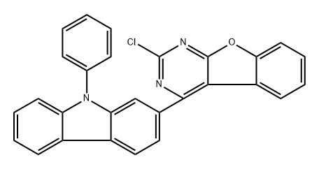 2-Chloro-4-(9-phenyl-9H-carbazol-2-yl)benzofuro[2,3-d]pyrimidine Structure